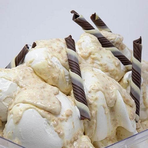 Joycream White Crock IRCA 5kg — crema untable blanca con crepes crujientes para helado