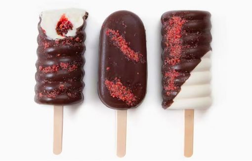 Cesarín Veteado Frambuesa — salsa gourmet con trozos de fruta para heladería y pastelería premium