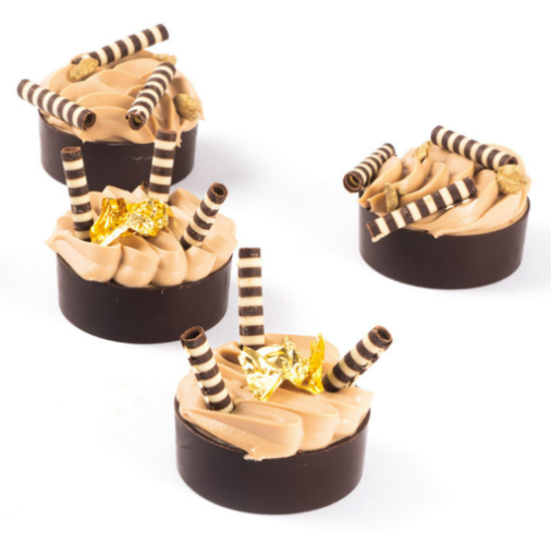 Dobla Twister Chocolate Negro/Blanco — decoración de chocolate en espiral para pastelería