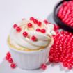 Dobla Mini Perlas Rojas — decoración de chocolate rojo para pastelería profesional