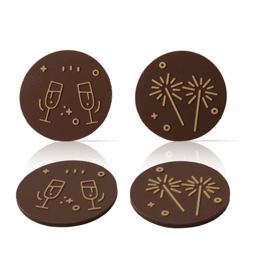 Dobla Celebration Layers Ámbar Oscuro — decoración de chocolate en capas para pastelería