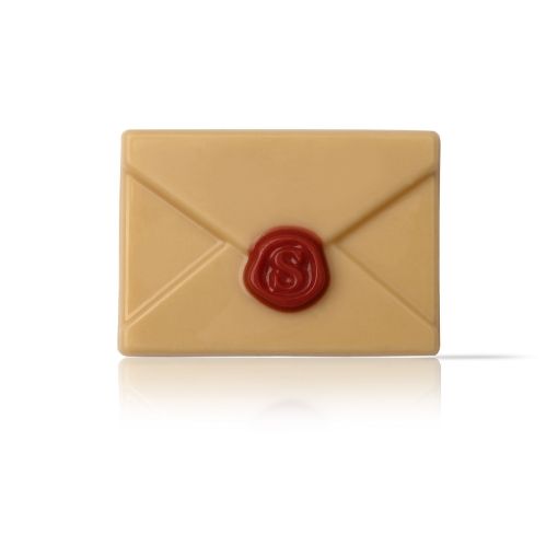 Dobla Sobre Carta — decoración de chocolate con diseño de sobre para pastelería