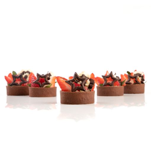 Dobla Galaxy Dark — decoración de chocolate negro para pastelería