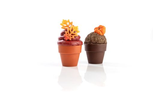 Dobla Maceta de Chocolate Negro Flower Pot Large — decoración de chocolate para rellenar en pastelería