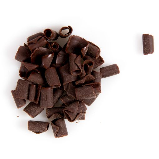 Dobla Rizos Chocolate Negro — virutas de chocolate belga para decoración de repostería