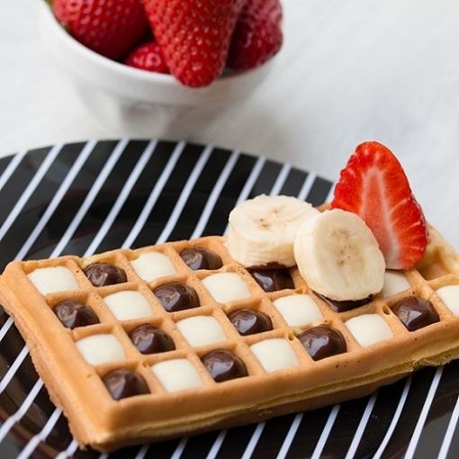 Aplicacion Joytopping Nocciolata Premium — crema topping de gianduia con cacao y avellana