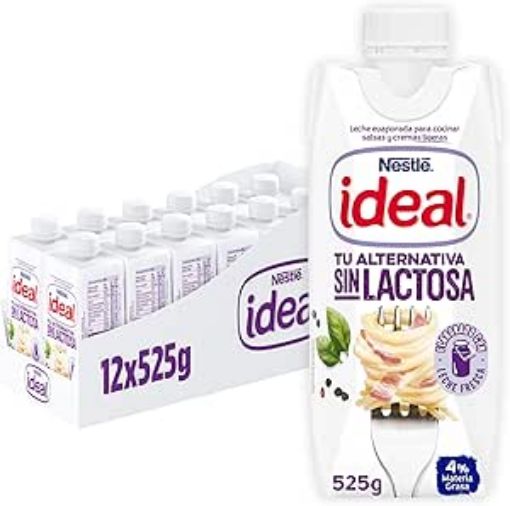 Envase Nestlé Ideal Leche Evaporada — alternativa ligera a la nata sin lactosa
