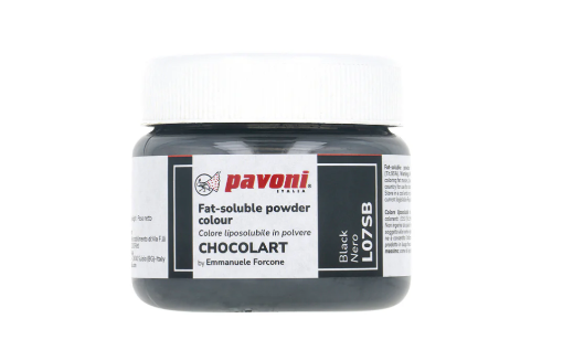 Pavoni Chocolart Colorante Polvo Negro — colorante liposoluble para chocolate y decoración de bombones